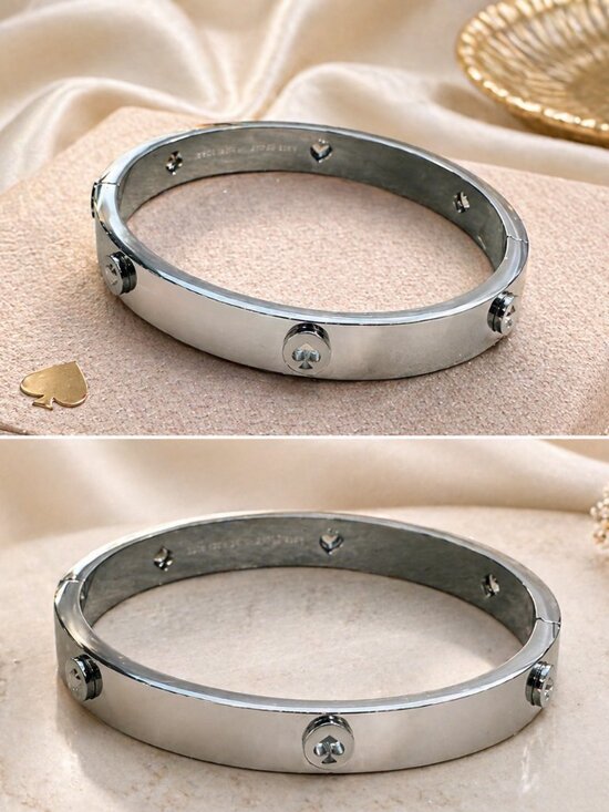 kate spade Jewelry - Kate Spade Silver Tone Bangle Bracelet